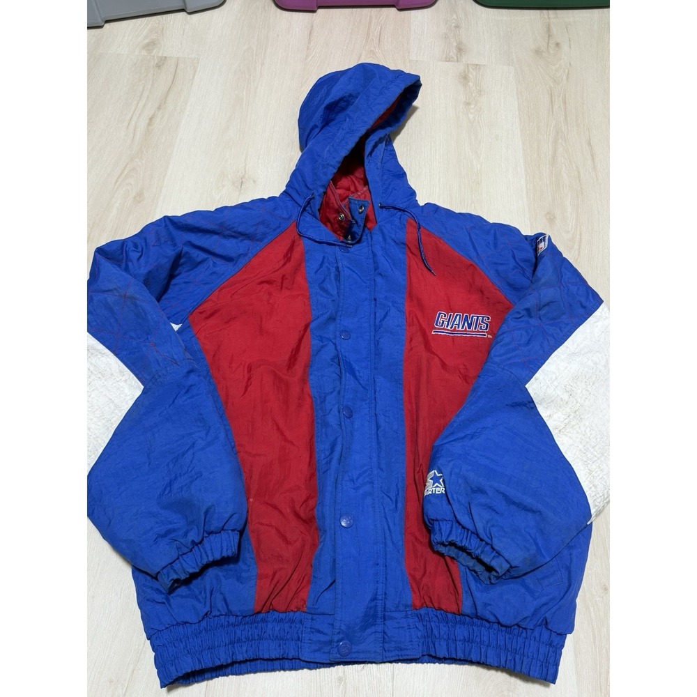 Vintage Starter New York Giants Puffer Jacket Men's Large NFL Football 1990's